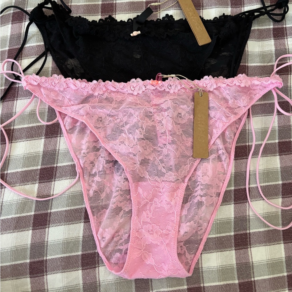 SKIMS Lace Pink and Black Women's Intimates size xl and xxl